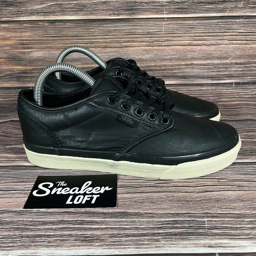 Vans Atwood Men's Black Leather Lace Up Shoes